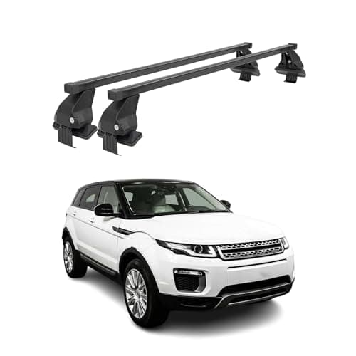 Image of Menabo Transverse Roof Bars - Compatible with Land Rover Range Rover Evoque 2011-2018 - Roof Gallery - Roof Bike Carrier - Steel Roof Part 2X - Load Capacity 50 kg