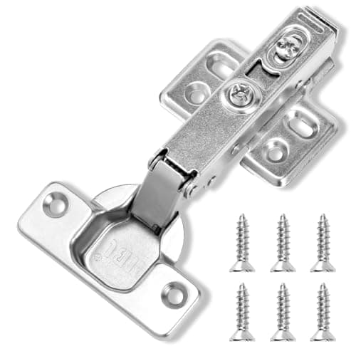 Image of HBL' 10 Pcs Kitchen Cupboard Hinges Soft Close Hinges, 35MM 110 Degree Full Overlay for Cupboard Door, Kitchen Doors, Cabinet and Wardrobe, Clip-on Design for Easy Installation