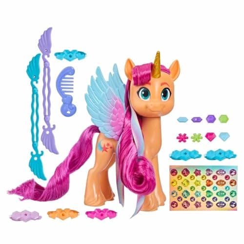Image of My Little Pony: Make Your Mark Toy Ribbon Hairstyles Sunny Starscout – 15-cm Pony for Children and Hair Styling Accessories, Multicolor (F3873)