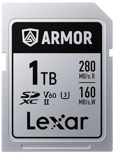 Image of Lexar 1TB Armor Silver PRO SDXC Memory Card, UHS-II, C10, U3, V60, 6K UHD, Up to 280MB/s Read, Stainless Steel, for Professional Photographer, Videographer, Enthusiast (LSDAMSP001T-RNNNU)