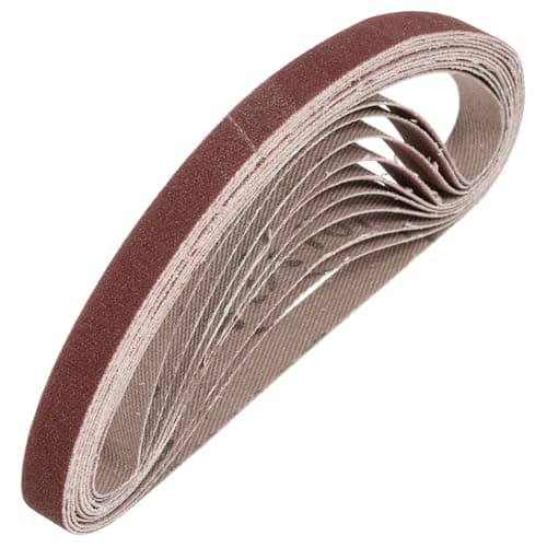 Image of sourcing map 10mm x 330mm Sanding Belts, 10 Pcs 240 Grit Aluminum Oxide Abrasive Belt Sander File Belt for Woodworking, Metal Polishing, Knife Sharpener