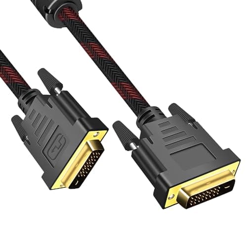 Image of MMOBIEL DVI Cable Adapter - Male DVI-D Dual Link – Video Cable Converter Supports Monitor, PC, TV, Gaming, Projector - 1080p Full HD 60Hz - Gold Connector 10ft / 3m