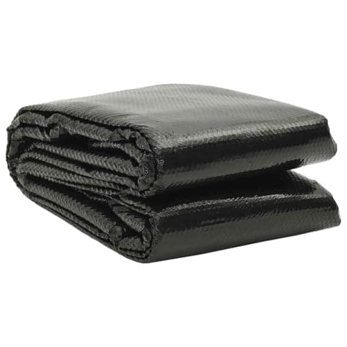 Image of vidaXL Solar Pool Cover, PE Material, Black - Rectangle, 1000x600 cm