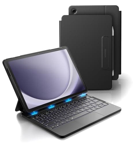 Image of Dexnor for Samsung Galaxy Tab A9+ Plus Case with Keyboard, Ultra-light Magnetic Folio Keyboard Cover with Multi-touch Trackpad Backlit Stylus Holder for 11" Samsung Galaxy Tab A9+ Plus (2023), Black