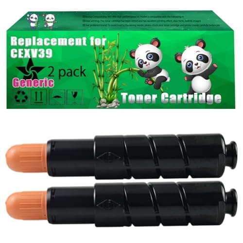 Image of Replacement CEXV39 Toner Cartridge Compatible for Canon iR ADVANCE 4225i 4235i iR4025i iR4035i iR4225i iR4235i iR4245i Printers (2-Pack Black)