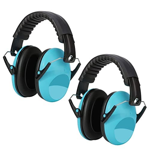 Image of Kriogor 2 Pack Ear Defenders Children, 26dB SNR Noise Cancelling Headphones Sound Blocking Earmuffs Autism, Adjustable Soft Kids Ear Defenders Ear Protection Earmuffs for Boys, Girls, Toddlers (Blue)