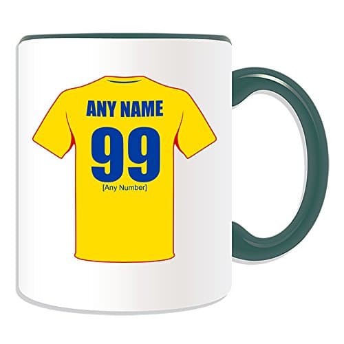 Image of Personalised Gift - Romania National Mug (Football Team Design Theme, Colour) Any Name/Number on Your Unique - FC Kit Shirt Jersey Strip Tricolorii Tricolours Romanian ROU