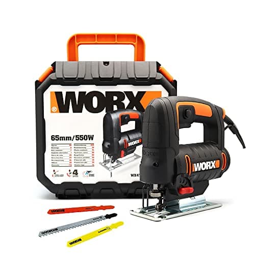 Image of WORX - Jigsaw 550W - 20mm Stroke - Up to 65mm - for Cutting Wood, Metal, PVC, Aluminium - Pendulum System - Variable Speed - Light and Compact - Comes with 3 Blades - WX477.1