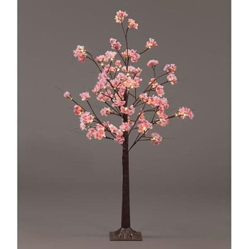 Image of 1.2m Cherry Blossom Tree w/144 Flowers & Warm White LED's - In or Outdoor (Dark Pink)