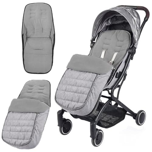 Image of Universal Pushchair Footmuff Fleece Lined Baby Stroller Footmuff Waterproof Windproof 2 in 1 Pram Foot Cover Infant Toddler Kids Winter Warm Cosy Toes Detachable Buggy Seat Liner Cushion