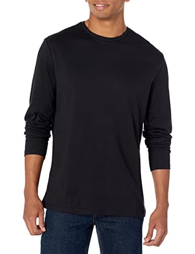 Image of Amazon Essentials Men's Slim-Fit Long-Sleeve T-Shirt, Black, M