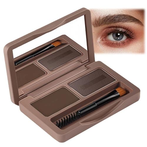 Image of 2-in-1 Eyebrow Powder Kit, Eyebrow Pomade – Includes Palette, Pencil, Pomade & Tint in Medium & Dark Brown Shades, Ideal for Brow Dye, Touch-Ups, Contouring, Hairline & Face Definition