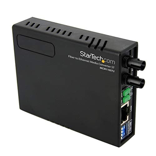 Image of Startech.com 10/100 Multi Mode Fiber Copper Fast Ethernet Media Converter ST 2 km - UTP to 100Base-Fx - Fiber Optic Media Converter MM (MCM110ST2EU)