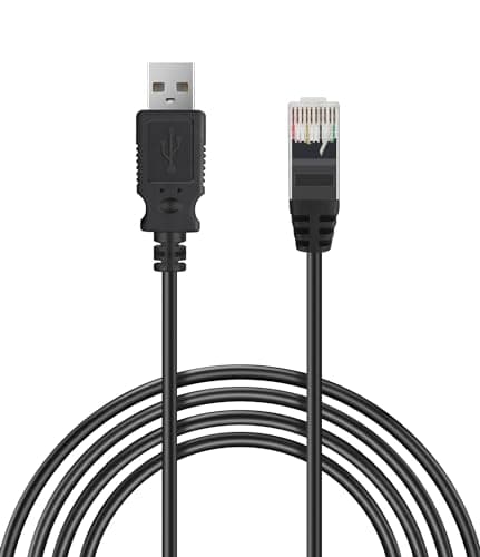 Image of USB to RJ50 10P10C Cable,USB to RJ50 Control Cable for APC UPS 940-0127B 940-0127C 940-0127E AP9827 USB Serial Cable (6FT/1.8M) (RJ50)