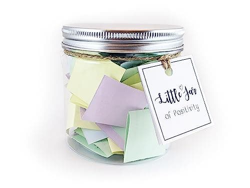 Image of Jar of Positivity – 30 Daily Affirmation & Inspiration Cards in Glass Jar | Gratitude, Motivation & Self-Care Gift | Handmade Wellness & Mindfulness Present