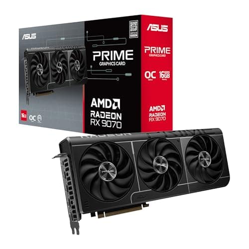 Image of ASUS Prime Radeon RX 9070 OC Edition 16GB GDDR6 EVO Gaming Graphics Card (AMD Radeon RX9070, PCIe 5.0, 1x HDMI 2.1b, 3X DisplayPort 2.1a, 2.5 Slot Design, PRIME-RX9070-O16G-EVO)