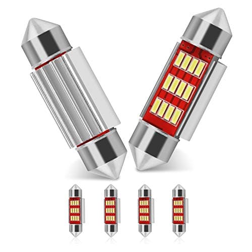 Image of BROTOU Festoon LED Car Bulb 6 Pack, LED Dome Reading Xenon White Bulbs Car Interior Light Replacement License Plate Lights Map Lamps No Polarity 12 SMD 3014 180LM (36 MM)