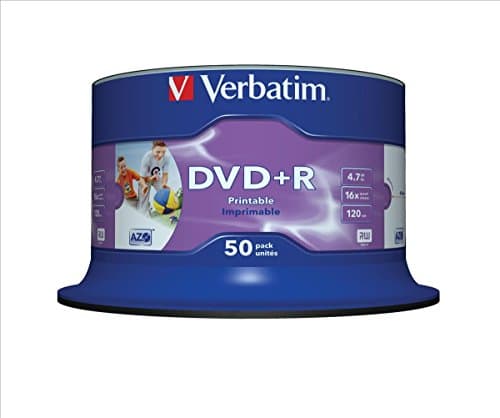 Image of Verbatim DVD+R 16X Non-Printable Spindle Pack of 50 43651