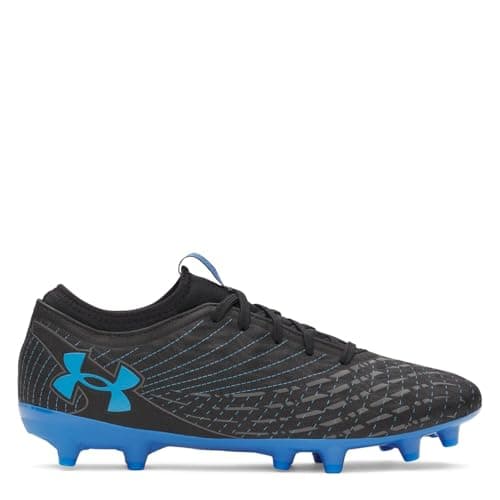 Image of Under Armour Mens Magnetico Academy Adults Firm Ground Football Boots Black/Blue 9 UK