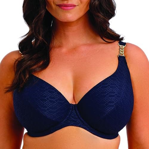 Image of Azores Underwire Plunge Bikini TOP Womens Azores Underwire Plunge Bikini Top, Midnight, 36F