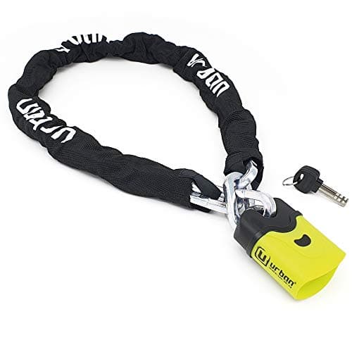 Image of URBAN U4K120 Motorcycle Chain Lock Hardened Steel, ø0.39in, 3,93ft Long, Link Plus System, Textile Cover, Security Anti-Theft Padlock, Double Locking, Scooter, Electric Bicycle, Containers, Gates