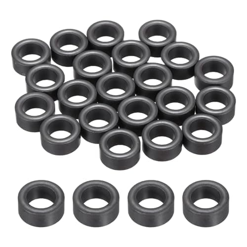 Image of sourcing map 20Pcs Toroid Ferrite Core, 12.7mm OD x 7.9mm ID x 6.35mm H Ferrite Ring Chokes Strong Round Magnet to Reduce Signal Loss for RFI EMI RF HF Wires Suppression, Black