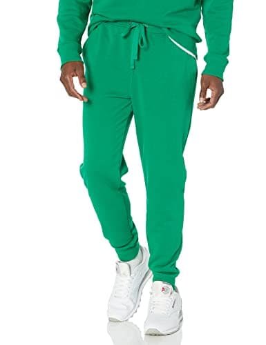 Image of Amazon Essentials Men's Lightweight French Terry Jogging Bottoms (Available in Big & Tall), Green, S