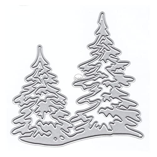 Image of DzIxY Pine Tree Metal Cutting Dies for Clear Stamps and Metal Cutting Dies Sets for Card Making Scrapbooking Paper Supplies Seals Storage Pockets