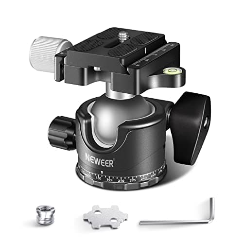Image of NEEWER Low Profile Camera Tripod Ball Head, 36mm Metal Panorama Ball Head Compatible with Arca 1/4" Quick Release Plate for Tripod Monopod Slider DSLR Camera Camcorder, Load Capacity: 33lb/15kg GM36