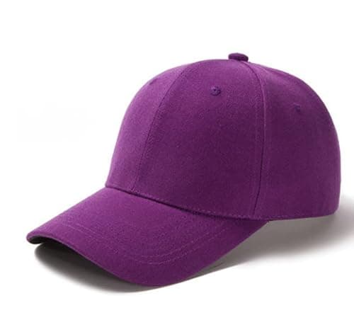 Image of ASD Accessories Men's Women's Baseball Classic Caps, Men Women Unisex Adjustable Baseball Caps (UK, Alpha, One Size, Purple)