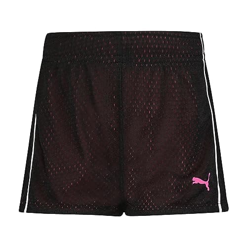 Image of PUMA Girls' Little Active Short, Black, 5, Puma Black, 5