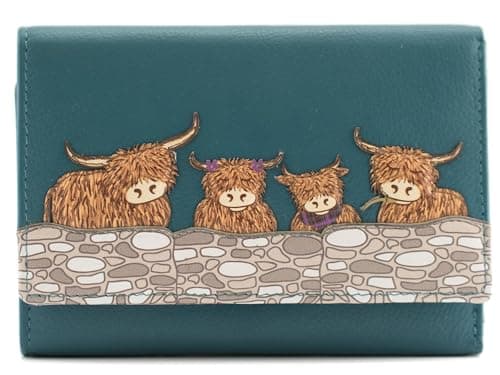 Image of Mala Leather Matinee Purse Bumble bee RFID Protection - Moonflower (Yellow)