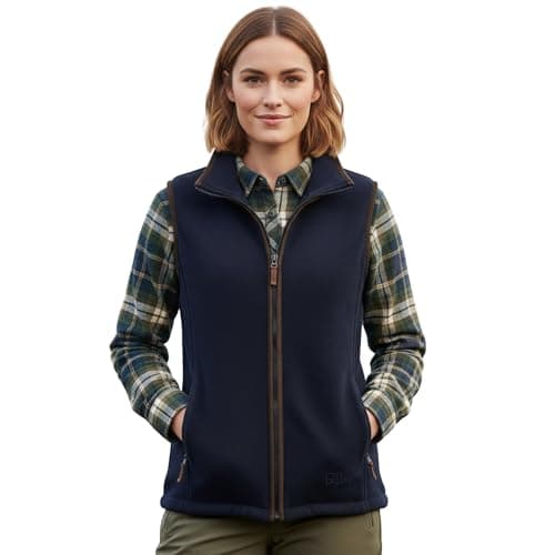 Image of Game Ladies Penrith Fleece Gilet | Womens Winter Vest | Warm Waistcoat Navy