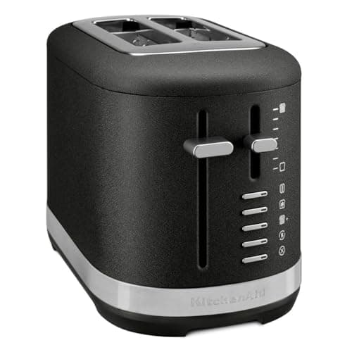 Image of KitchenAid 2-Slice Toaster 5KMT2109BBK, Extra-Wide Slots for Artisan Breads & Bagels, 7 Shade Settings, Manual High-Lift Lever, Defrost & Reheat Functions, Durable Metal Construction, Cast Iron Black