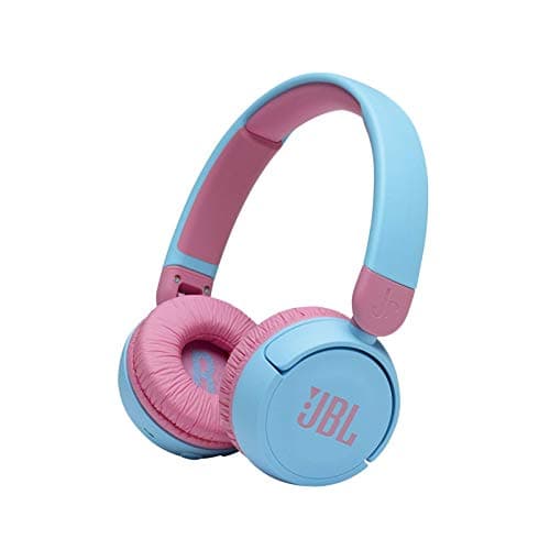 Image of JBL Jr310BT Wireless On-Ear Headphones for Kids, Bluetooth Headphones with Microphone, Safe Sound Below 85 dB Volume, 30-Hour Battery Life, Foldable, Comfortable, Simple, Soft, Cool Colors (Blue)
