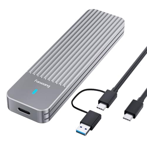 Image of fanxiang M.2 NVMe / SATA Enclosure, Dual-Protocol SSD Enclosure USB 3.2 Gen2 10Gbps, Up to 4TB M Key/B+M Key, With 2-In-1 Cables for 2230/2242/2260/2280—MD87