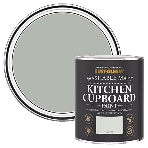 Image of Rust-Oleum Green Kitchen Cupboard Paint in Matt Finish - Sage Mist 750ml