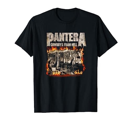 Image of Pantera Official Cowboys From Hell Cover Fire T-Shirt