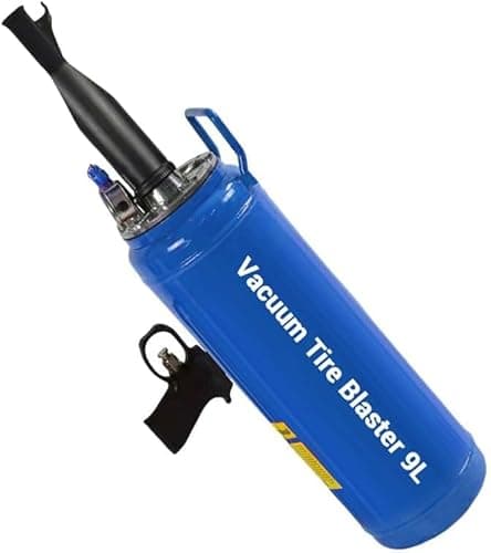 Image of Tire Seater, 9L Bead 145 PSI Air Blaster Booster Tool with Pressure Gauge & Handle, 87-116 Working Tyre Inflator for Tractor Truck ATV Car 2.4 Gal Beads w/Pressure Wheel Trigger Seating Tank, Blue