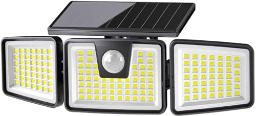 Image of 156LED Solar Lights Outdoor, Solar Security Lights Outdoor Motion Sensor 270° Wide Lighting Angle, Solar Floodlight IP65 Waterproof, Solar Wall Lights for Front Door, Yard, Garage, Garden (1 Pack)