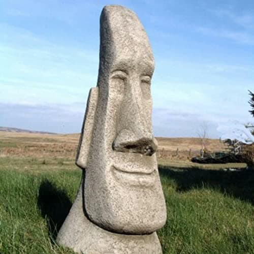 Image of Brilliant Large Easter Island Moai Head Garden Ornament by DGS EI2 53KGS