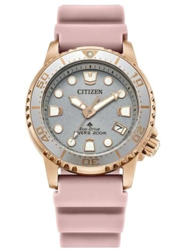 Image of Citizen Promaster Aqualand EO2023-00A Women's Eco-Drive Solar Watch Stainless Steel with Rubber Strap