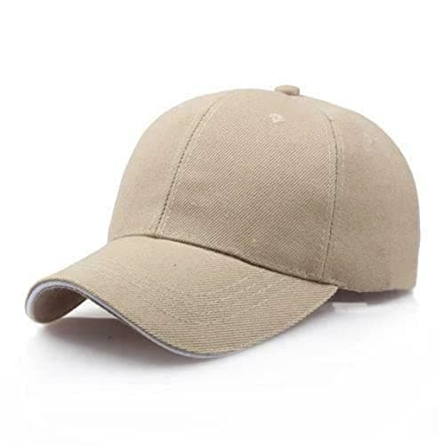 Image of Van Der Linn Classic Unisex, 6 Panel Adjustable Baseball Cap for Men Women (Beige)
