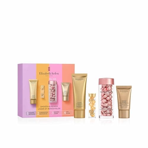 Image of Elizabeth Arden SMOOTH & RENEW Retinol Ceramide Capsules 4-Piece Gift Set anti-aging skincare for smoothing fine lines & wrinkles, luxury gifting for women
