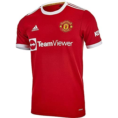Image of adidas Men's 2021-22 Manchester United Home Jersey, Real Red, Large