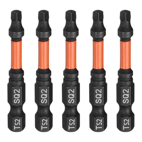 Image of sourcing map 5pcs Square Head Screwdriver Bits 1/4" Hex Shank SQ2 Magnetic Head 2" Length S2 Steel Screw Driver Drill Bit for Repair Work Electric Screw Driver