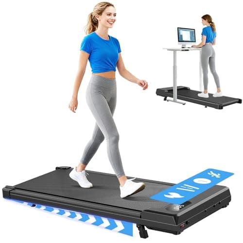 Image of Walking Pad with 5% Incline, 3 In 1 Under Desk Treadmill for Home and Office, Portable Treadmill with LED Display, Remote Control,Installation Free (Black)