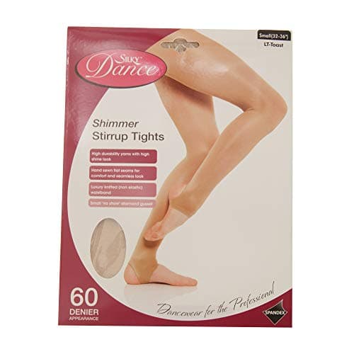 Image of Silky Womens/Ladies Dance Shimmer Stirrup Tights (1 Pair) (Small (4ft11”-5ft4”)) (Light Toast)
