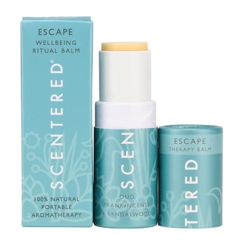 Image of Scentered Aromatherapy Balm Stick - Escape - Natural Calm Essential Oil Roll On - Meditation Aid for Relaxation & Self-Care - 100% Natural: Frankincense, Oud, Sandalwood - Mindfulness Gifts for Women