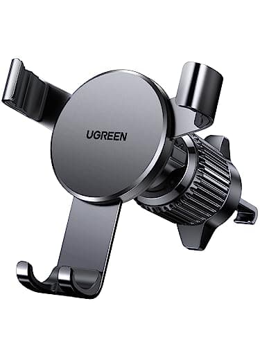 Image of UGREEN Car Phone Holder Air Vent, Universal Gravity Car Phone Mount Aluminum Cradle for iPhone 17 Air 16 15 14 13 12 11 Pro Max XR X, Galaxy S25 S24 S23 S22 Ultra(Black)